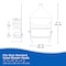 Kenney Mfg Rust-Resistant 2-Tier Small Hanging Shower Caddy with Suction Cups and Razor Holder, White KN614121 - alternate 5